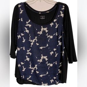 Lane Bryant Women Top 3/4 Sleeve Pullover Top size 14-16
